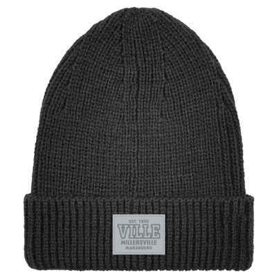 Ribbed Cuff Beanie with Patch
