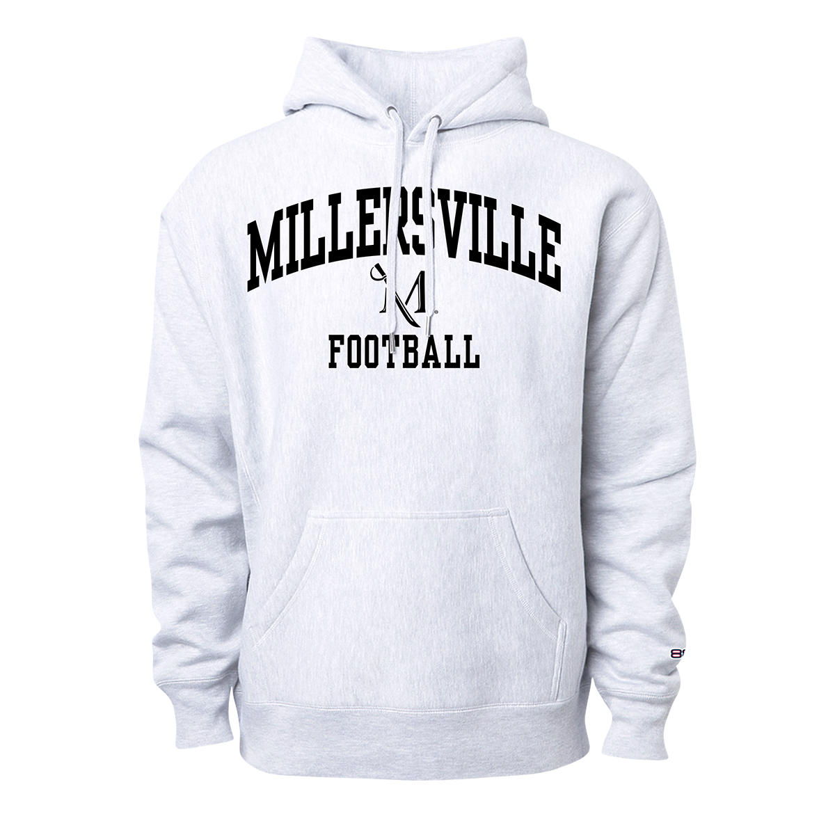 Football Reverse Weave Hood Ash