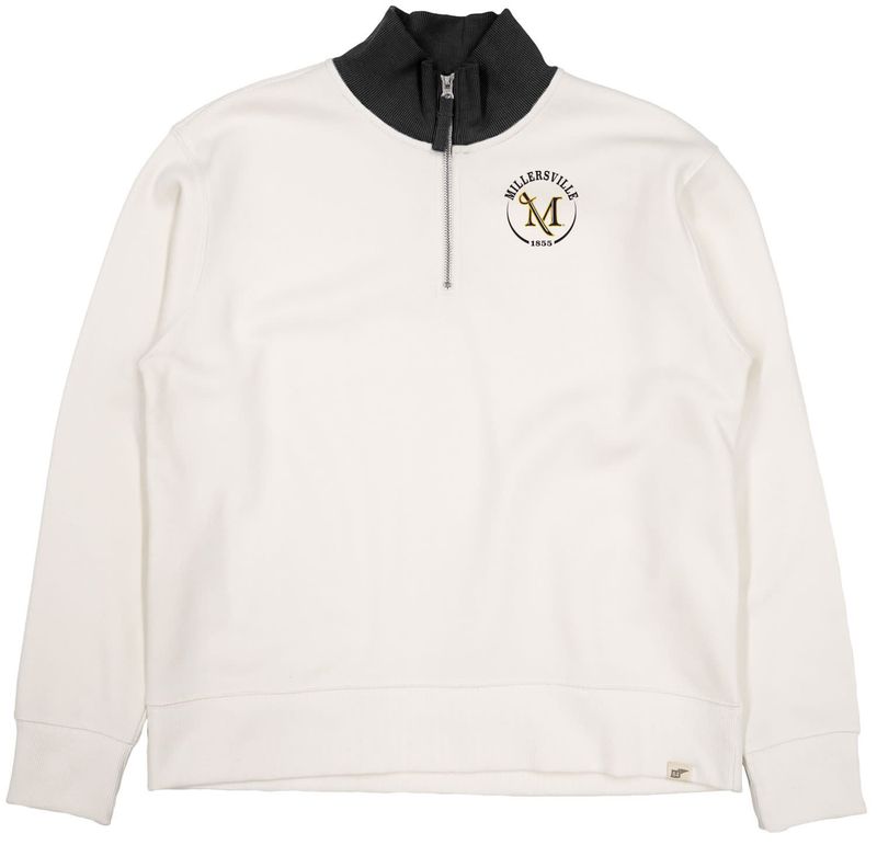 Cloud Fleece 1/4 Zip Ivory/Black