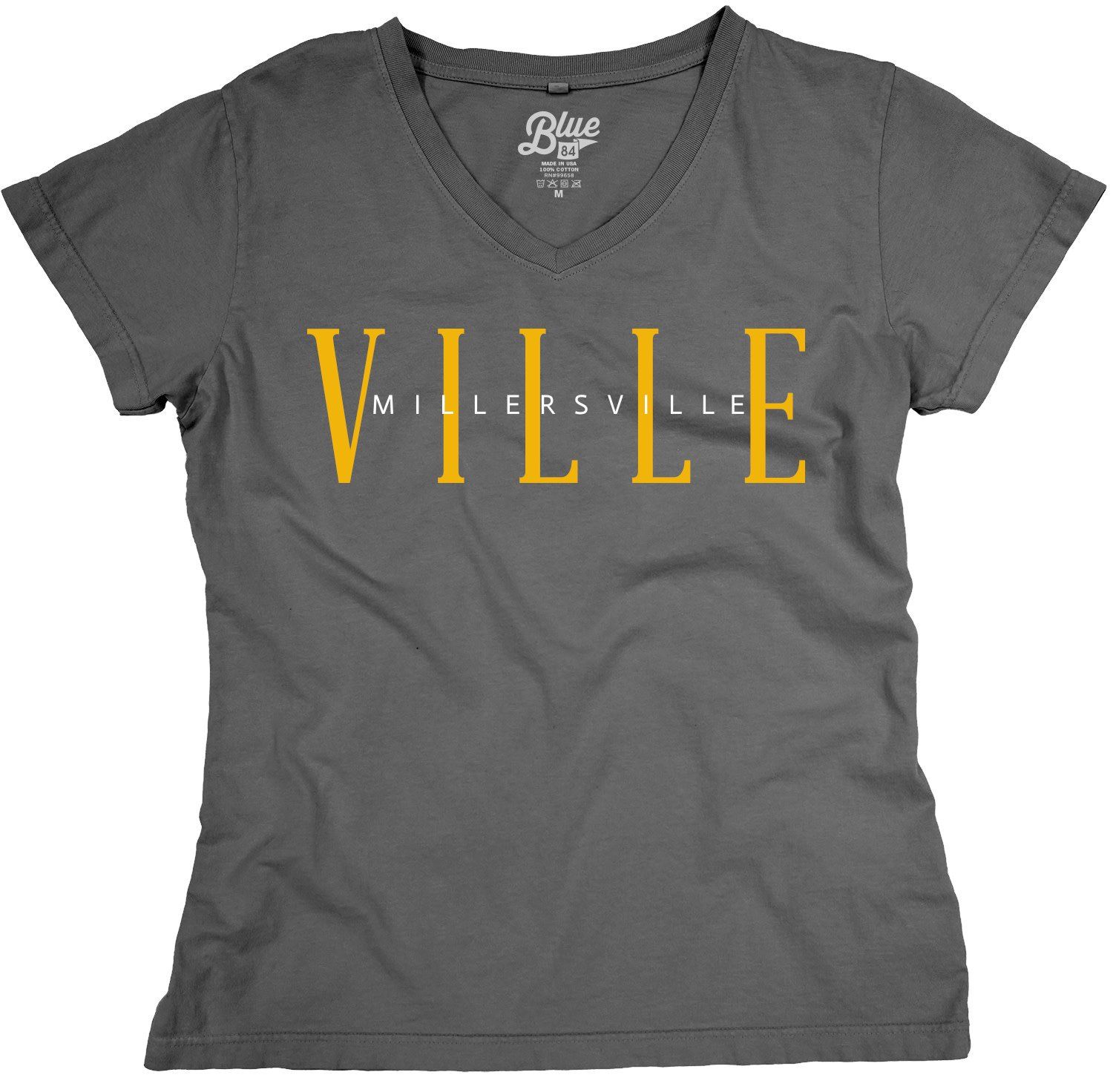 Dyed Ville V-Neck Tee, Color: Black, Size: Small