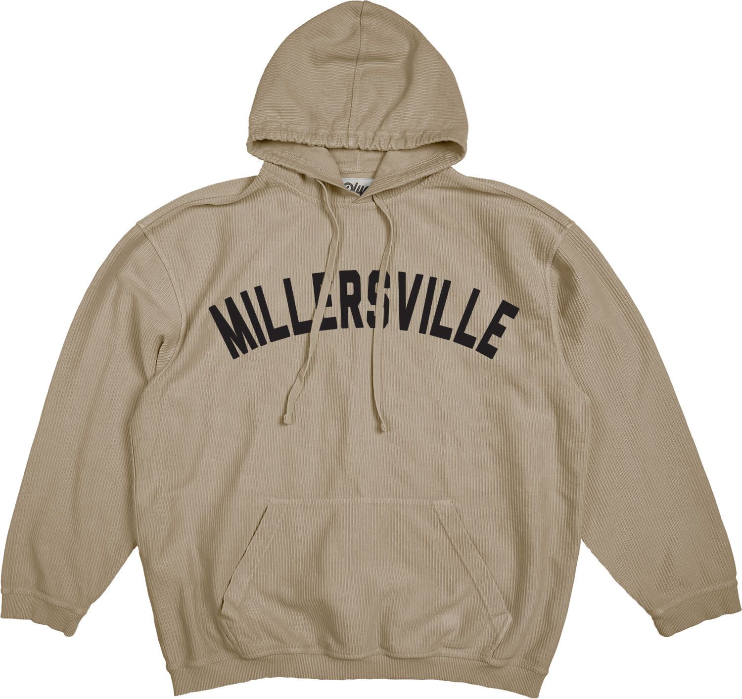 Dyed Corded Fleece Hood, Color: Khaki, Size: Small