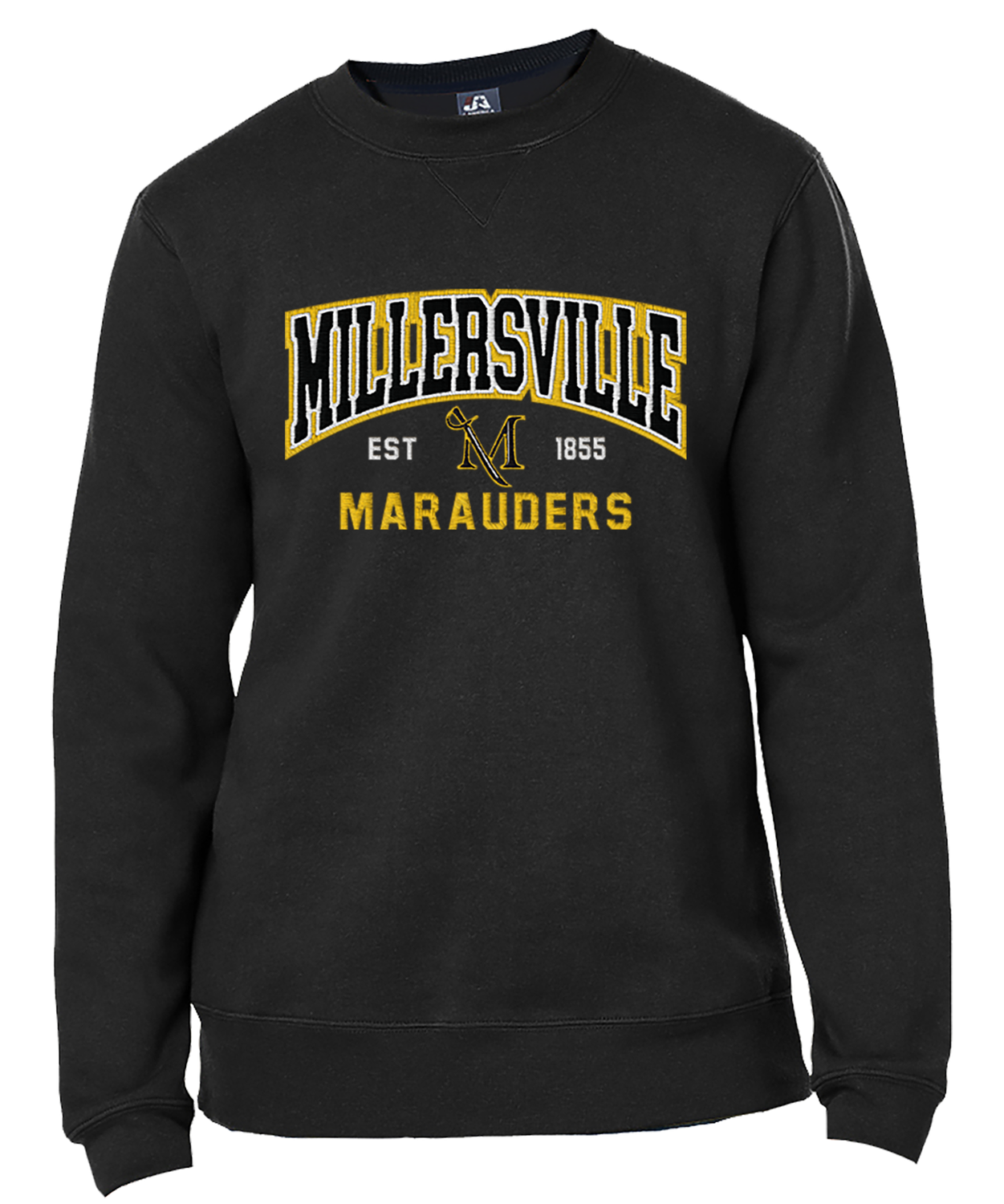 Premium Millersville Marauders Crew, Color: Black, Size: Small