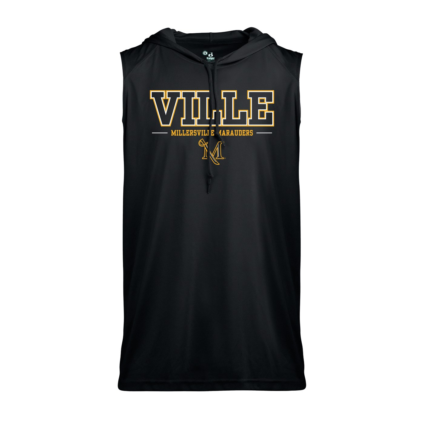 Badger Sleeveless Hooded VILLE Tee Black