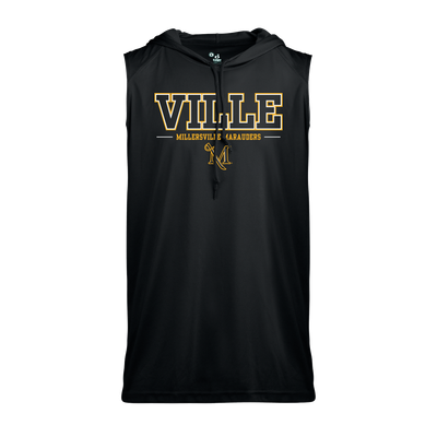Badger Sleeveless Hooded VILLE Tee Black