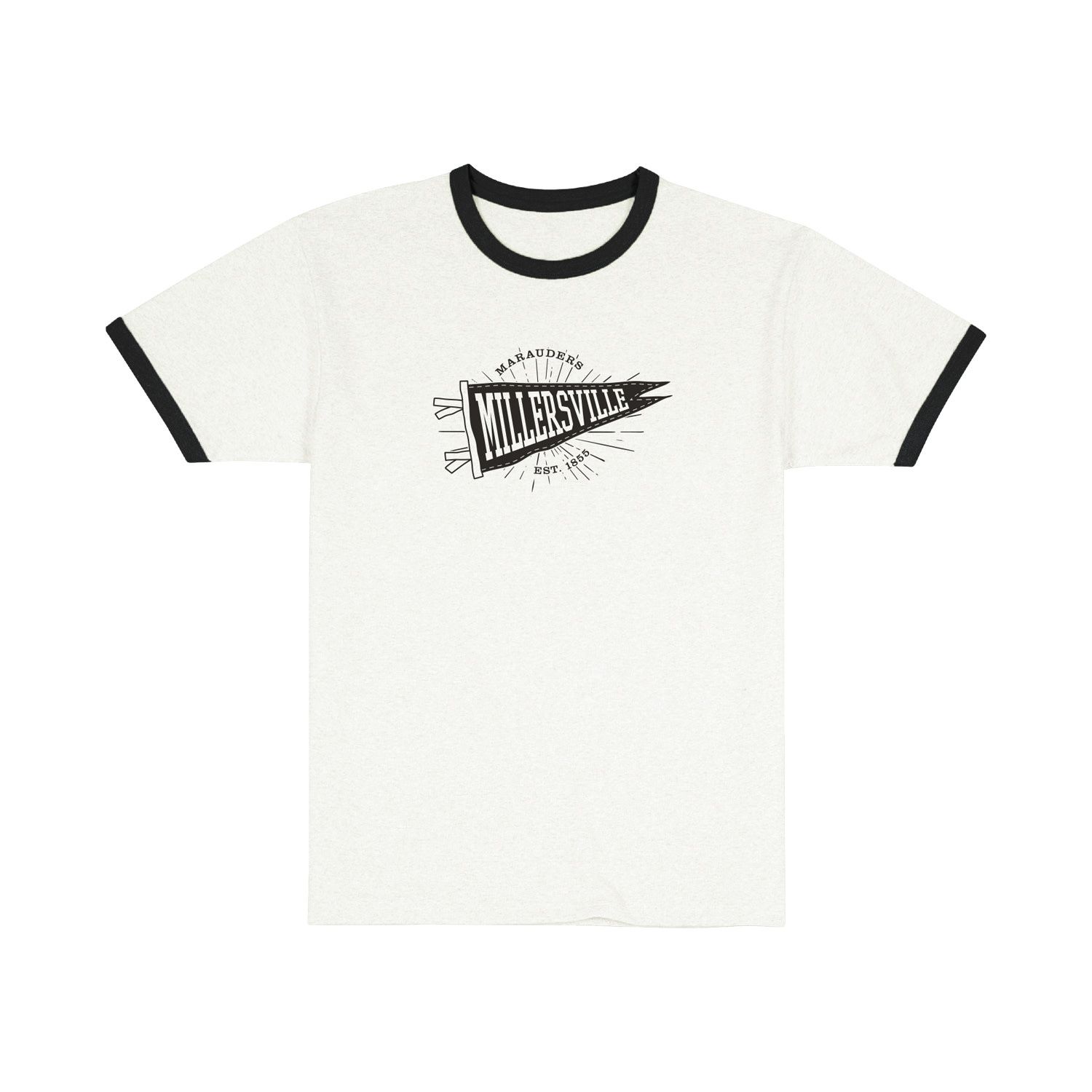 Renew Ringer Pennant Tee Vintage White/Black