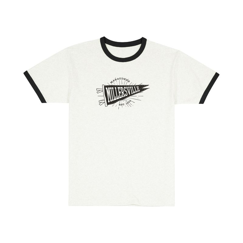 Renew Ringer Pennant Tee Vintage White/Black
