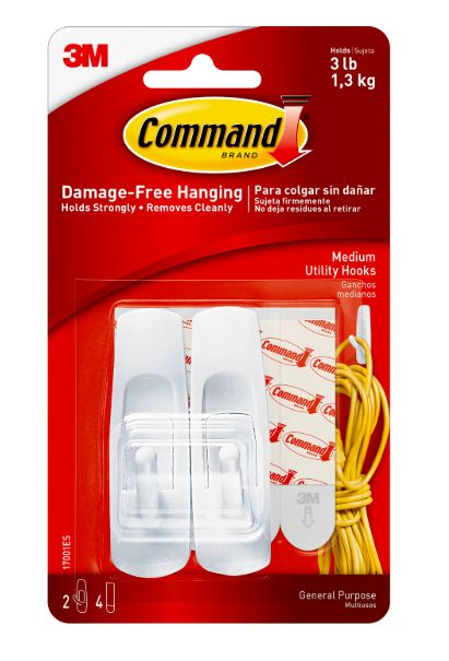 Medium 3lb Command Hooks - 2 Pack