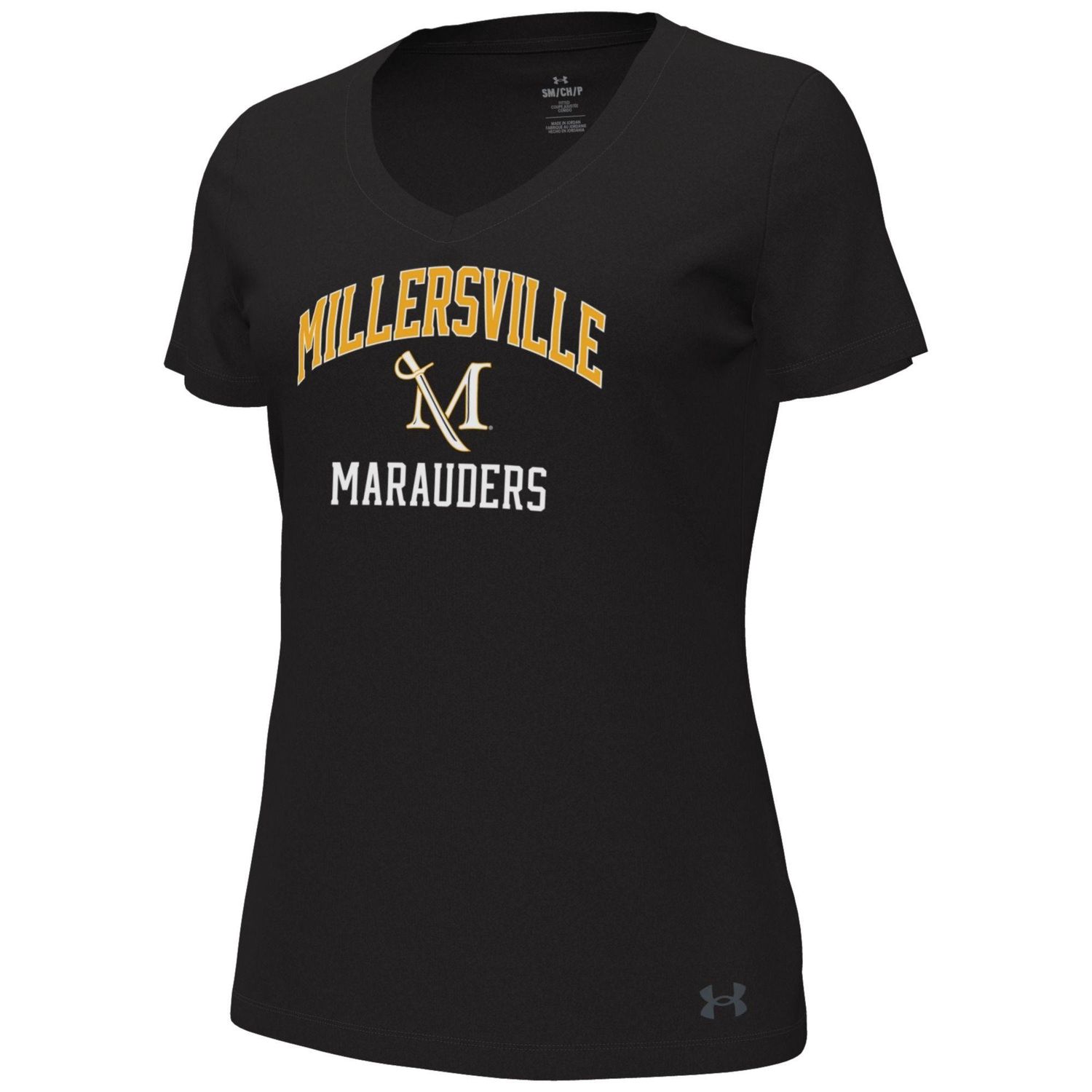 Women's Performance Cotton V-Neck Tee, Color: Black, Size: XS