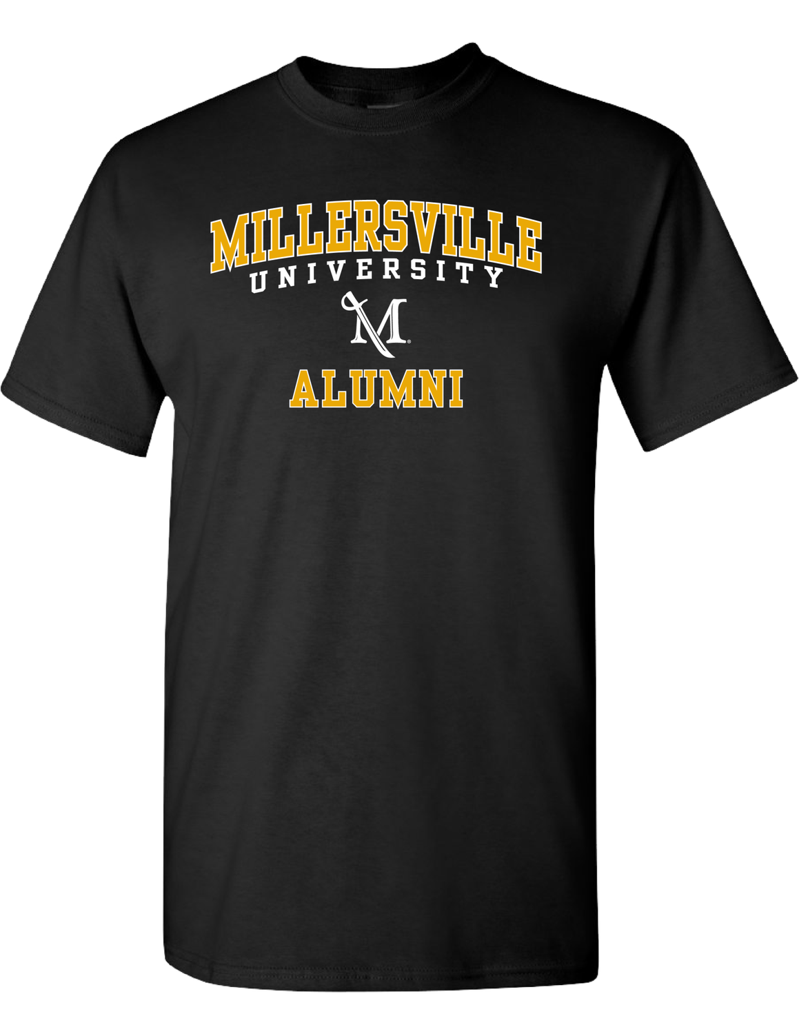 Millersville University Alumni with M-Sword Tee, Color: Black, Size: Small