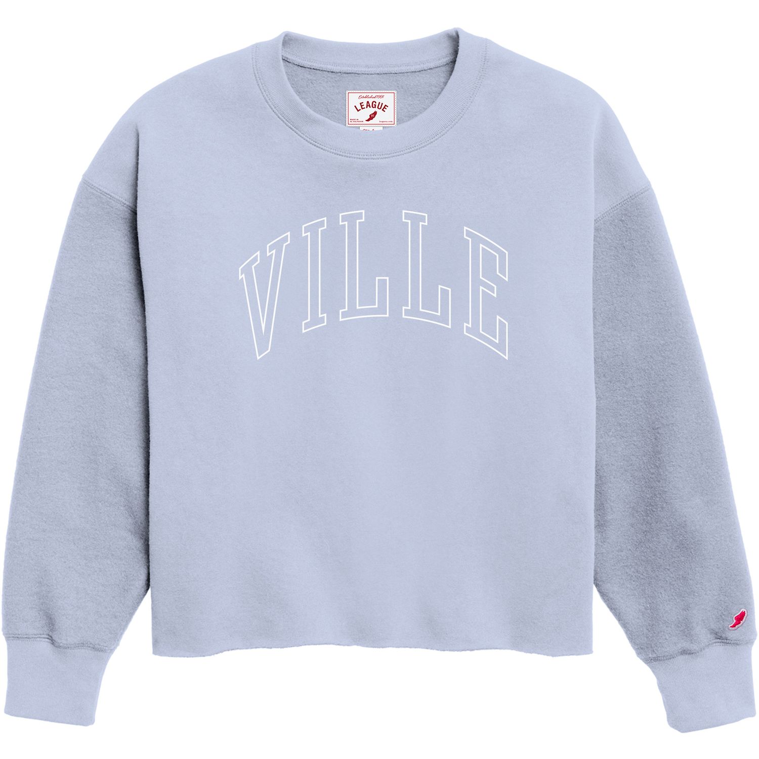 Cropped VILLE Reverse Fleece Midi, Color: Cashmere Blue, Size: Small