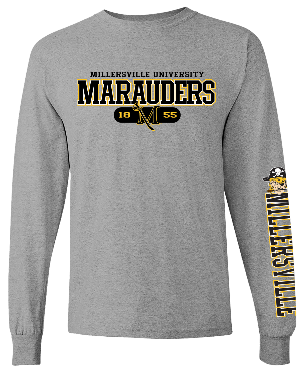 Millersville Down Sleeve Longsleeve Tee Oxford Grey