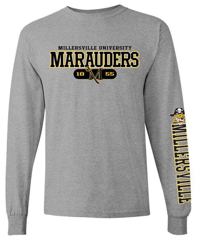 Millersville Down Sleeve Longsleeve Tee Oxford Grey