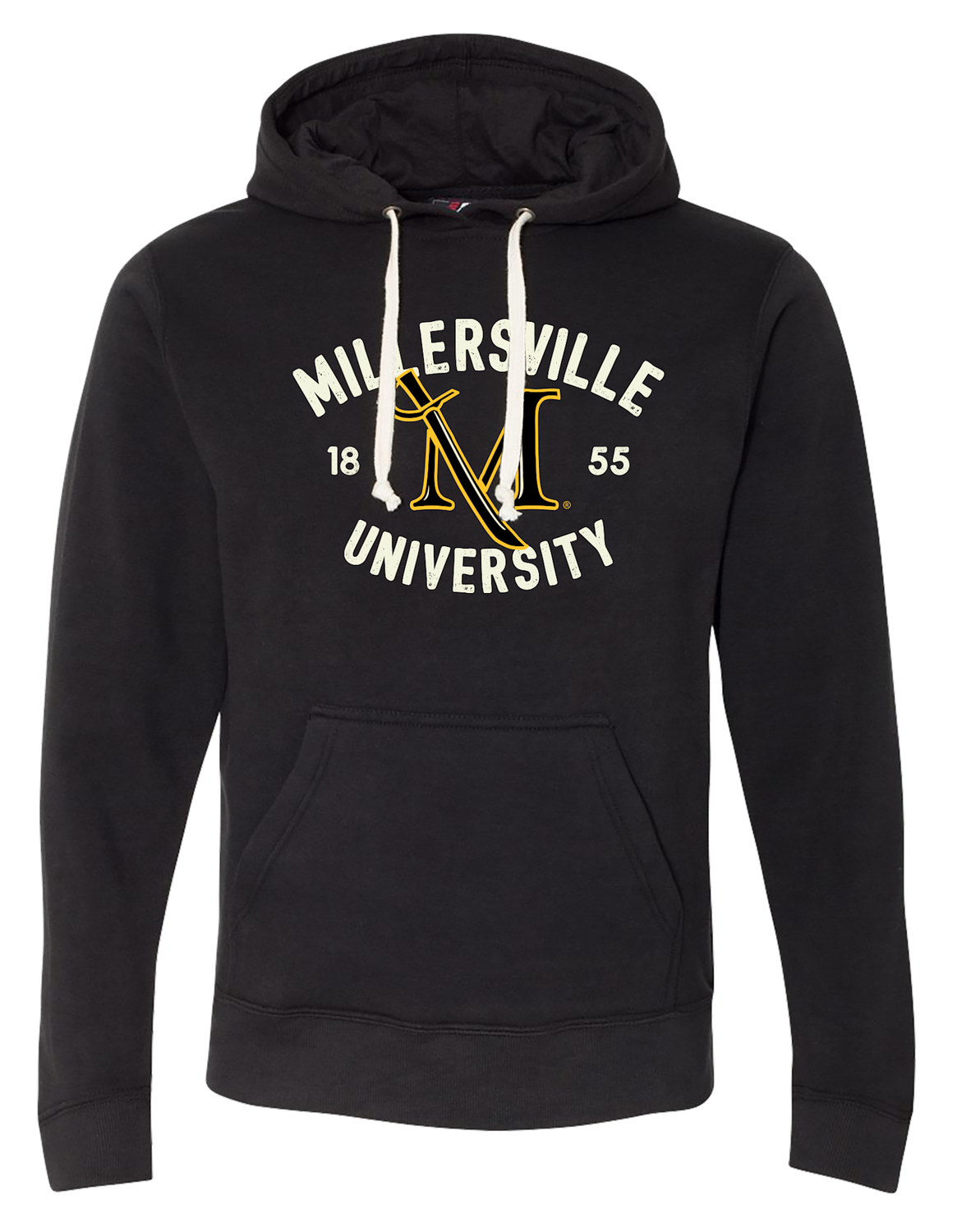 Triblend Fleece Hood, Color: Black Solid, Size: Small