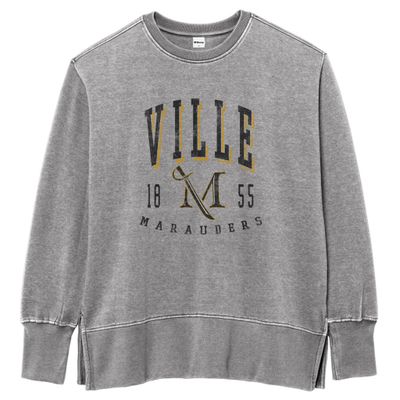 Weathered Fleece Crew VILLE Heather Smoked Pearl