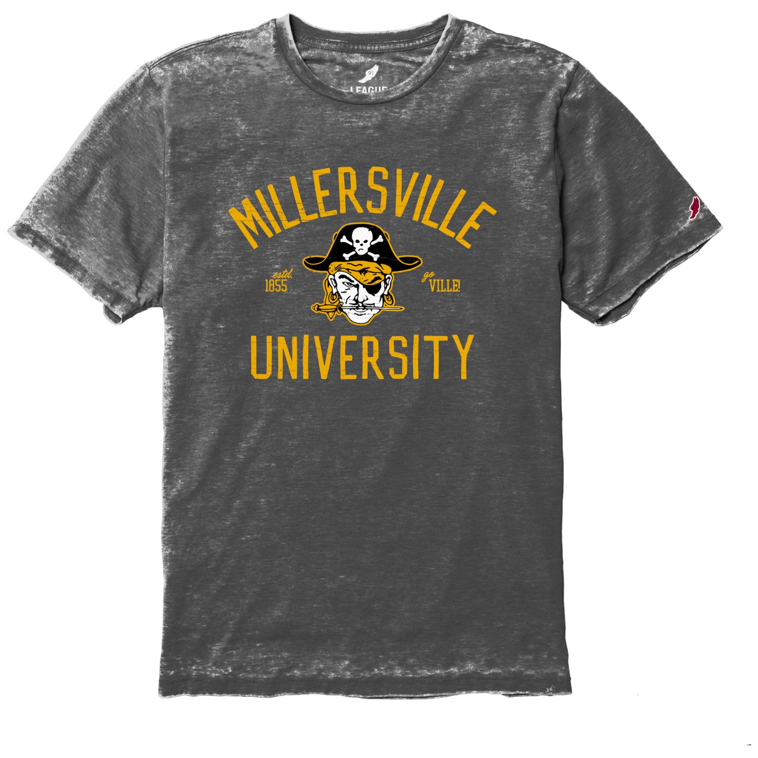 "Merit Based" Pirate Burnout Tee Heather Black