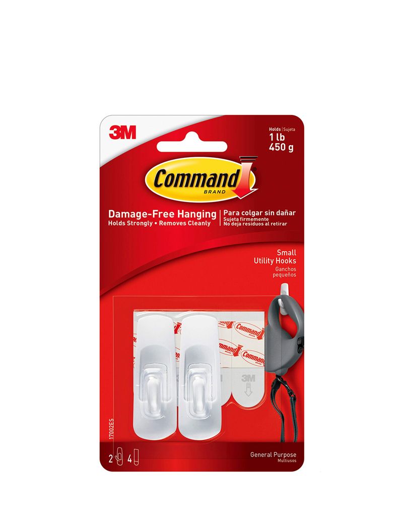 3M Command Small Hooks - 2pk