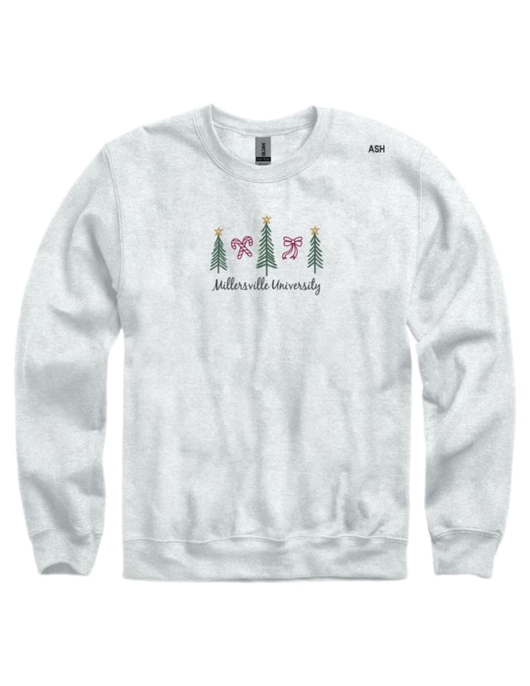 Tree Time Embroidered Crew Ash