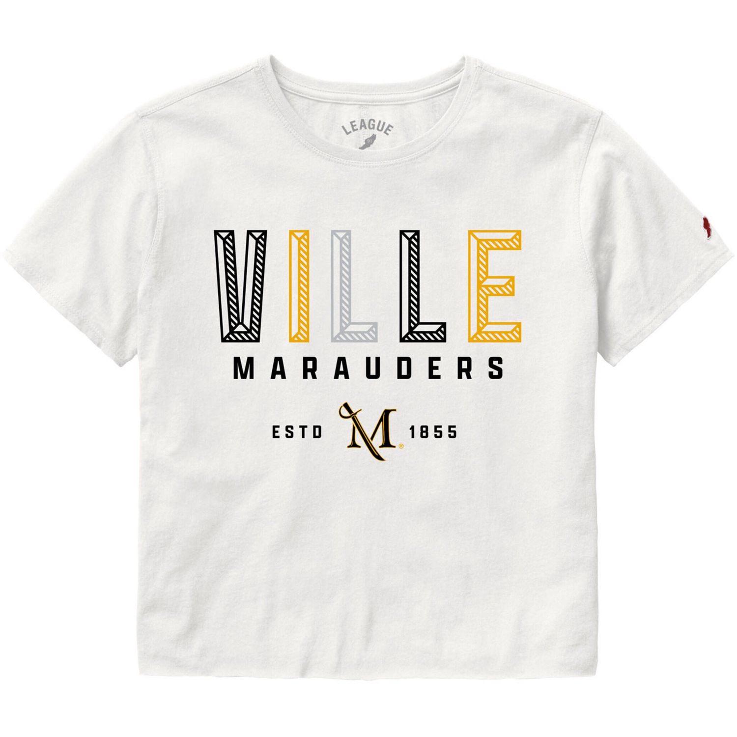 "The Night life" Cotton Crop Tee White
