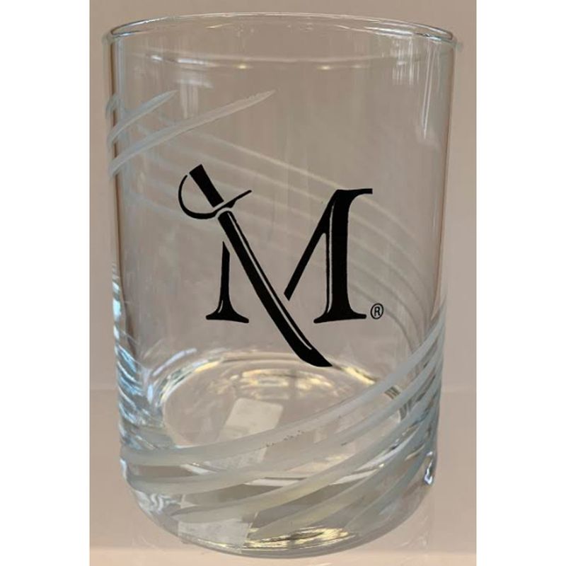 M Sword Swirl Cut Rocks Glass