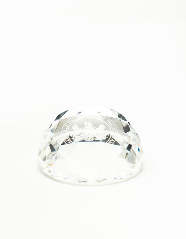 MU Seal Gem Cut Paperweight