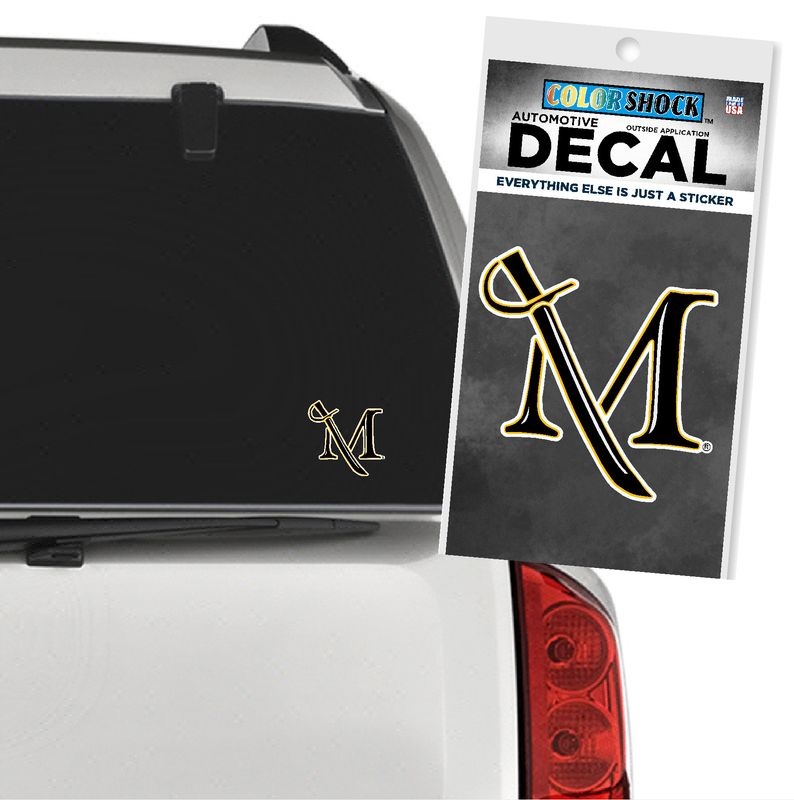 M Sword Decal - Black and Gold