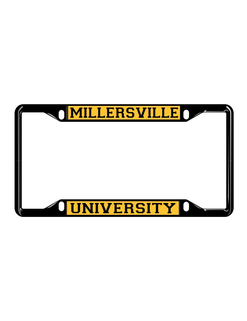 License Plate Frame Black &amp; Gold