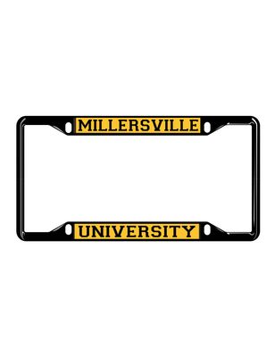License Plate Frame Black &amp; Gold