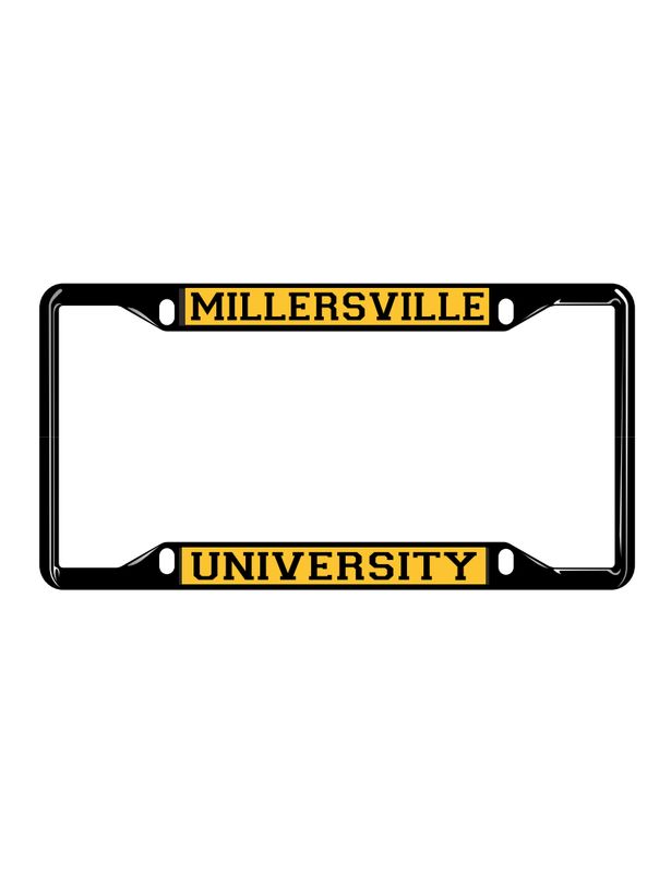 License Plate Frame Black &amp; Gold