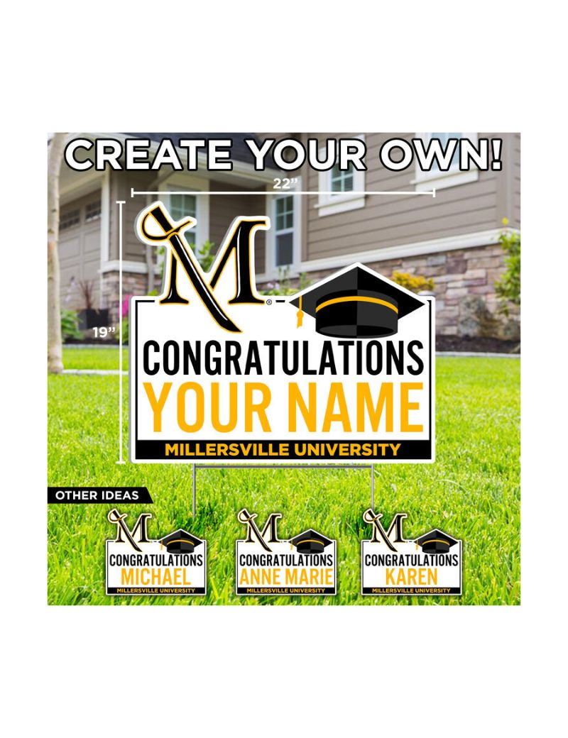 Millersville Yard Sign Congratulations Custom
