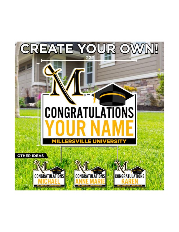 Millersville Yard Sign  Congratulations Custom