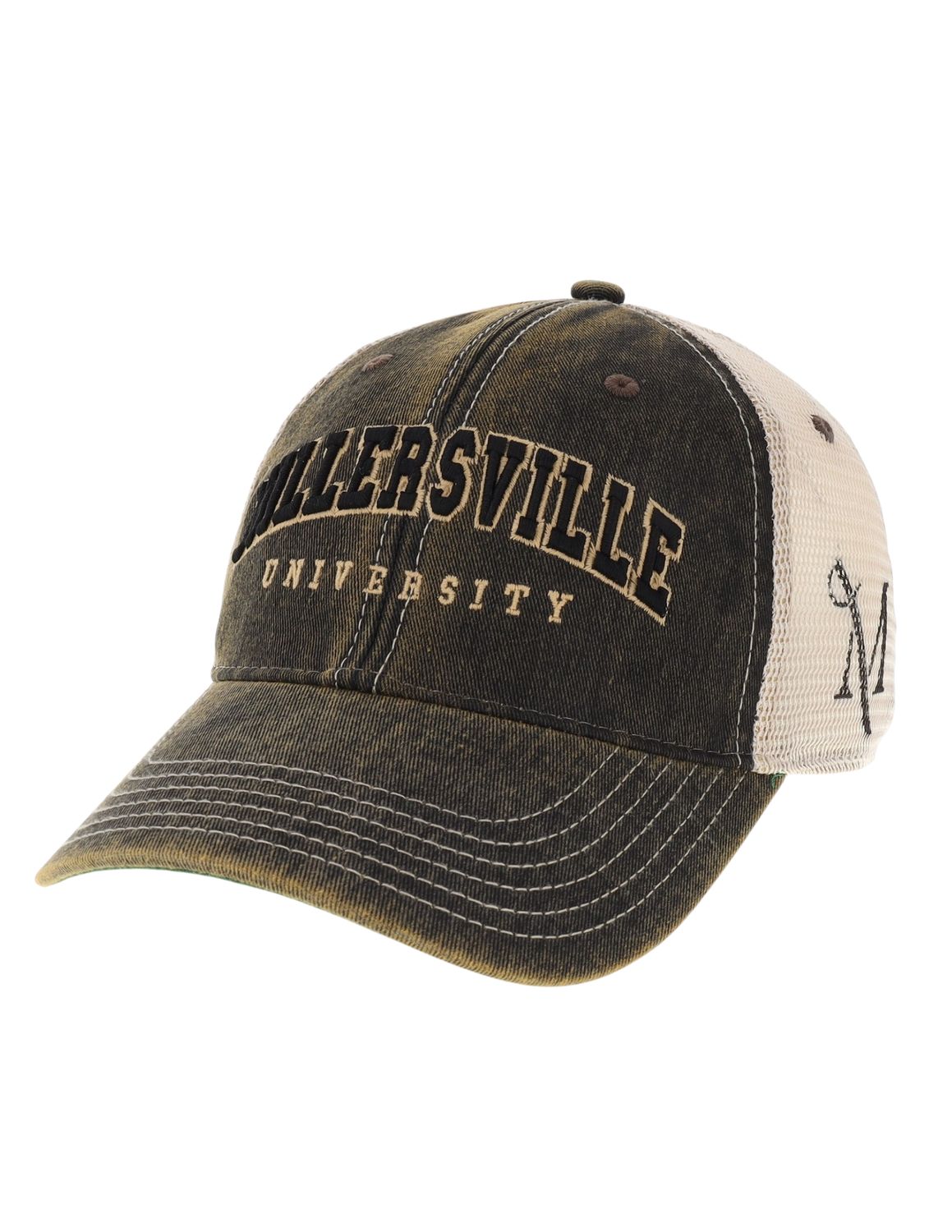 Trucker Hat with Millersville &amp; M Sword Logo Black