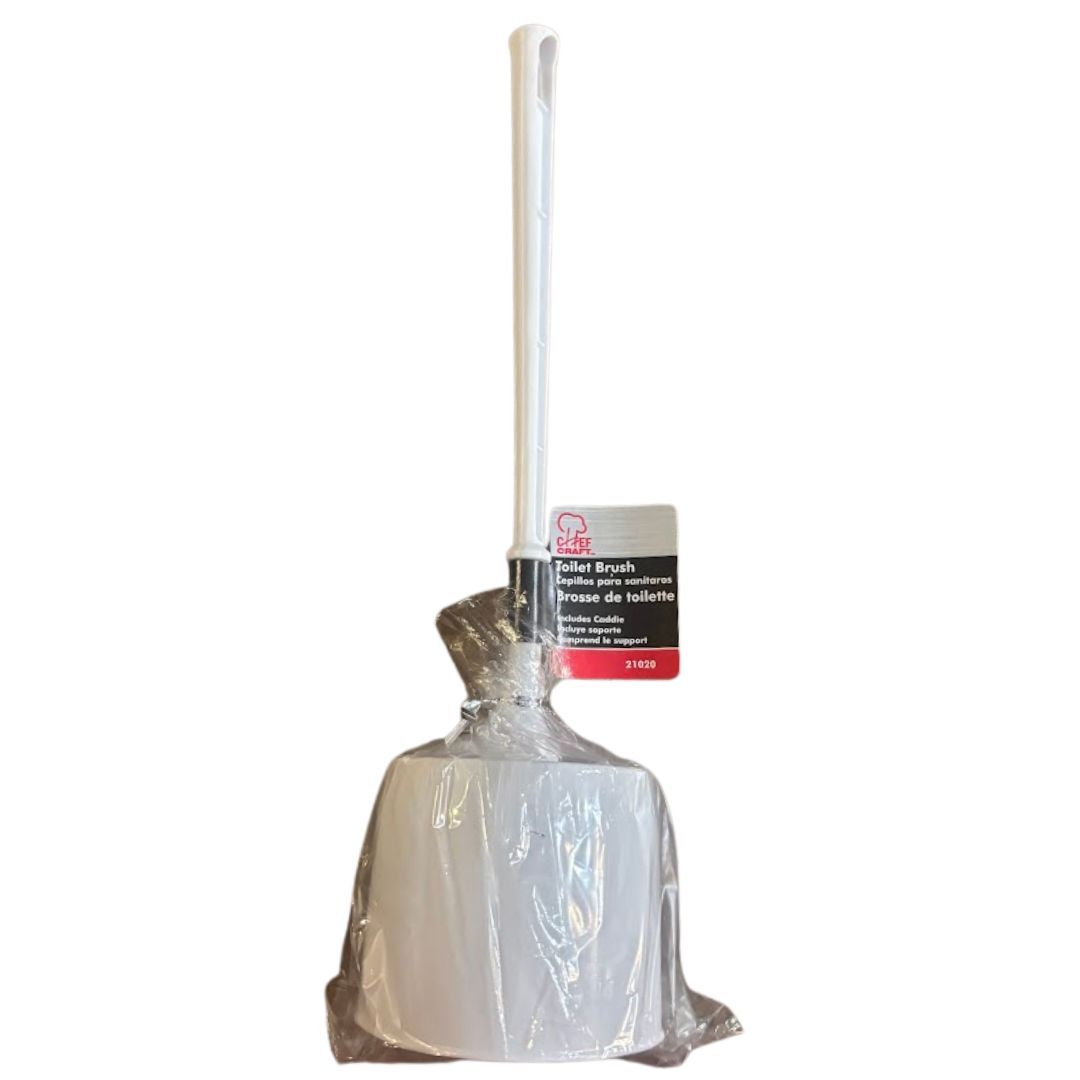 Toilet Brush With Caddy White