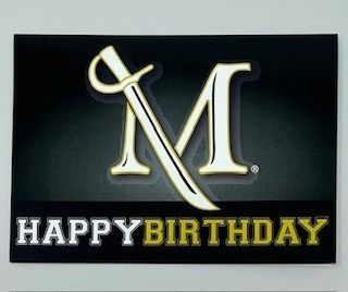 Millersville Happy Birthday M Sword Card