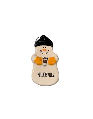 Snowman Coffee Time Ceramic Ornament Snowman Coffee Time Ceramic Ornament