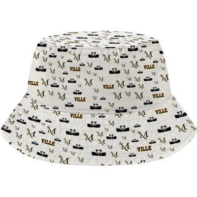 Saturday Bucket Hat with Repeating Logos White