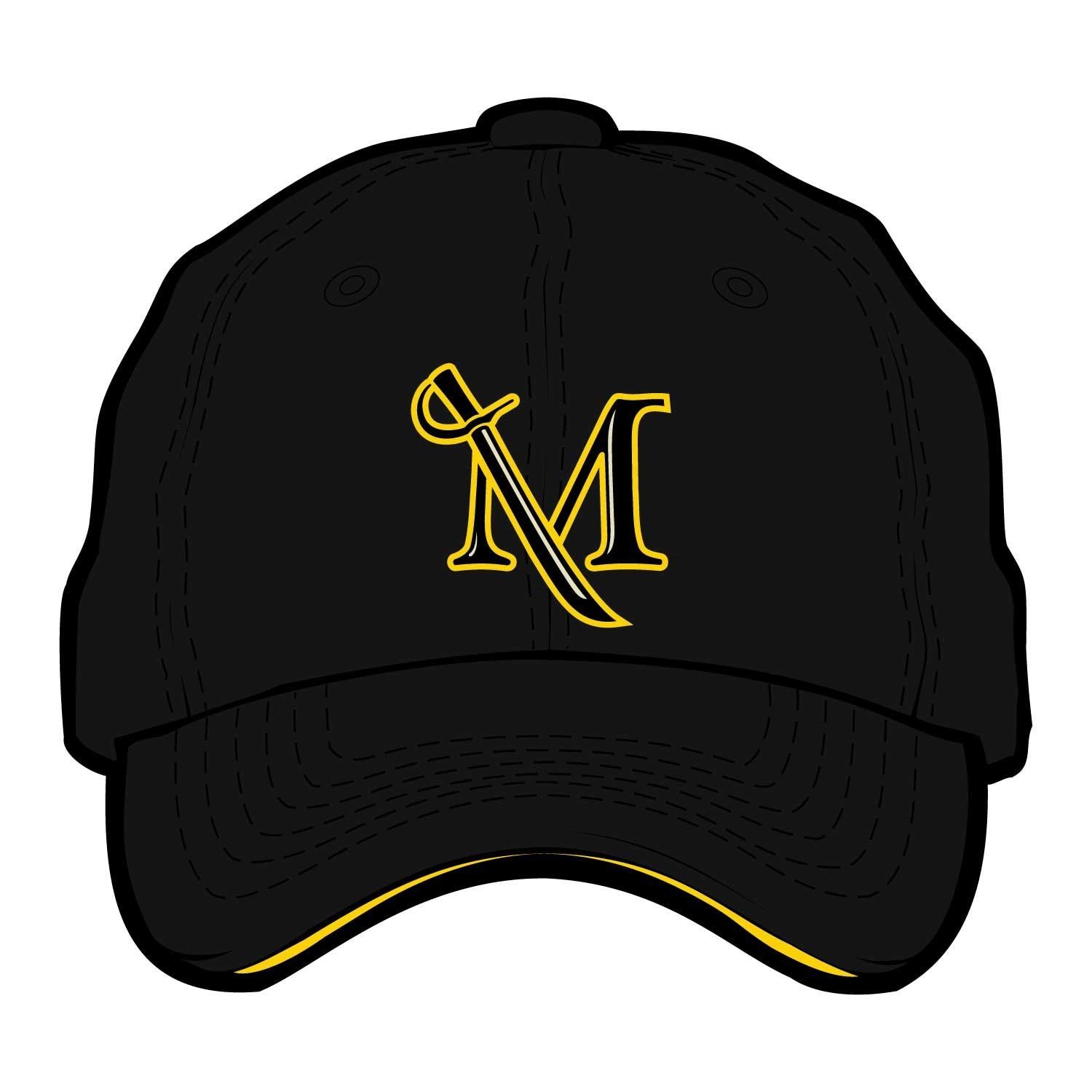 Scholarship Hat with M-Sword Logo Black