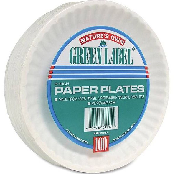 Paper Plates 6" 100 Count