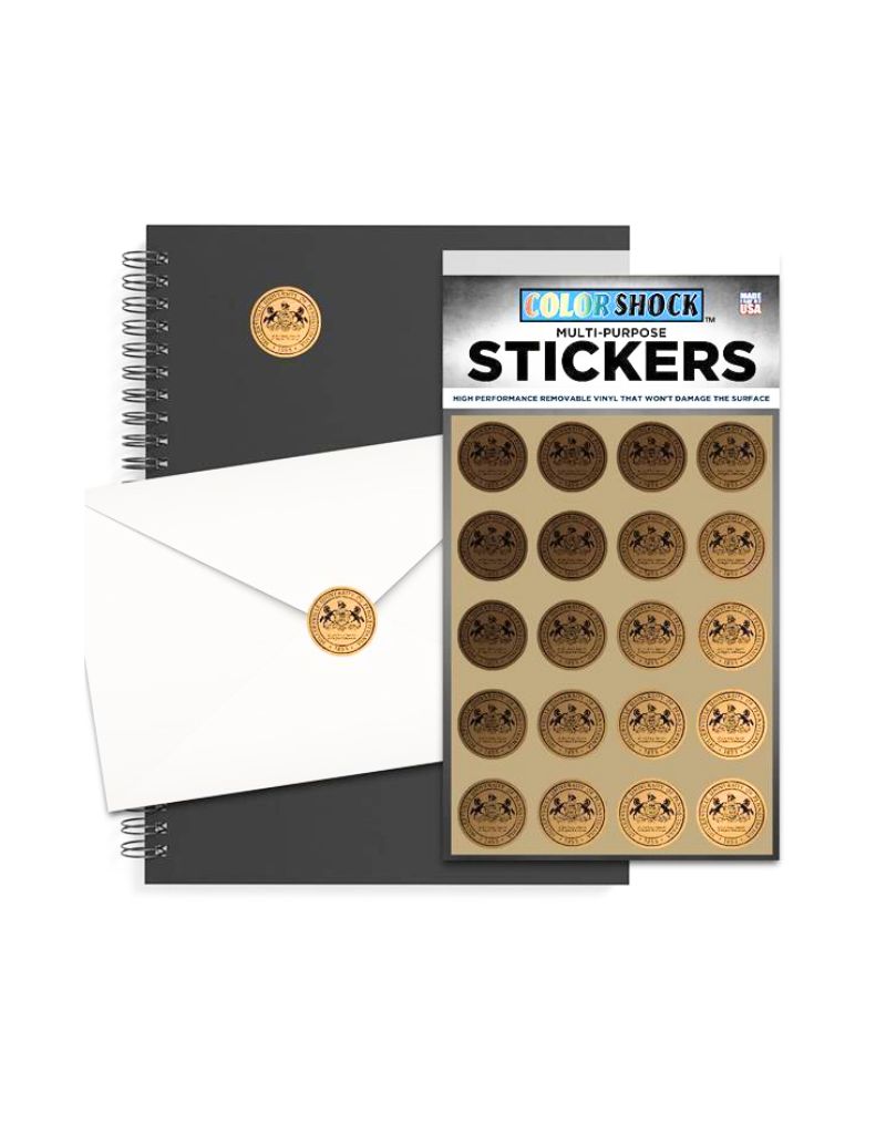 Gold Millersville Seal Sticker Sheet
