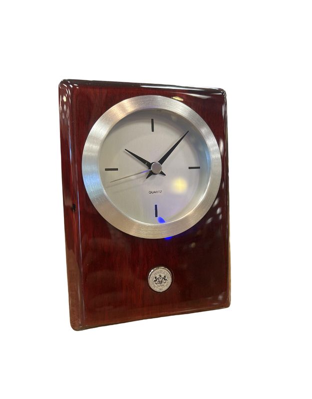 Desk Clock with Silver Seal