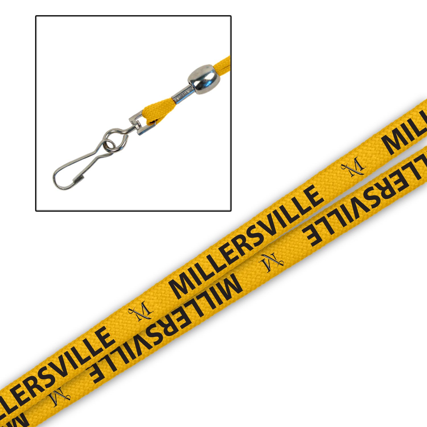 Thin Gold Lanyard With Full Color M Sword