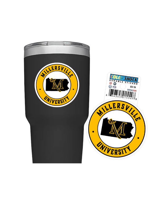 Black And Gold Millersville Sticker
