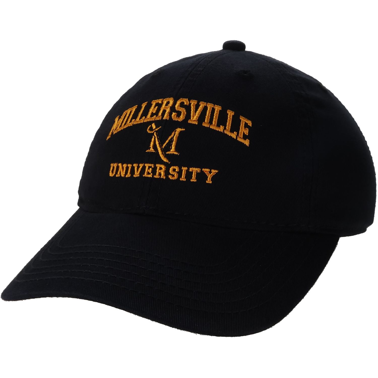 Youth Relaxed Fit Twill Hat Black with Gold Embroidery