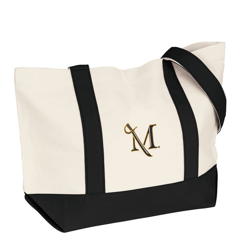 Medium Snap Tote With Embroidered M Sword