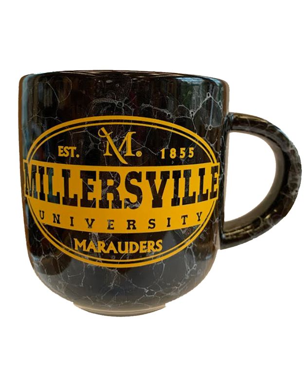 Black Marble Mug with Gold Millersville