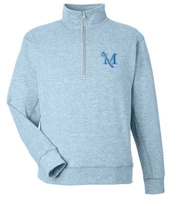 Electric Fleece 1/4 Zip, Color: Sky, Size: Small