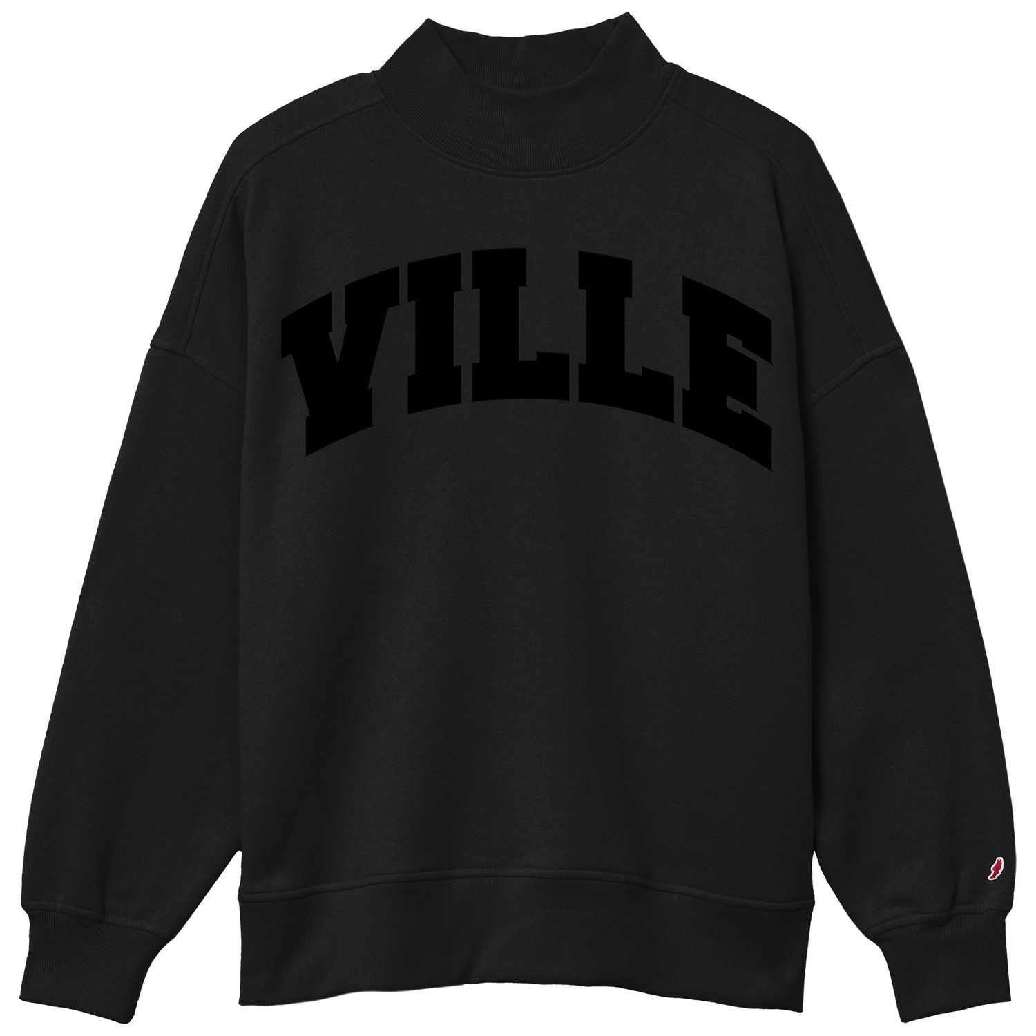 Tonal Diana Mock Neck Black