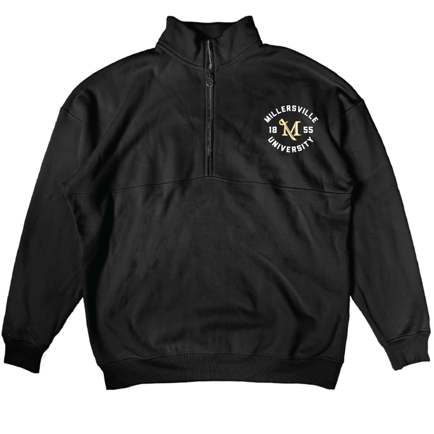 Sanded Fleece 1/2 Zip Black