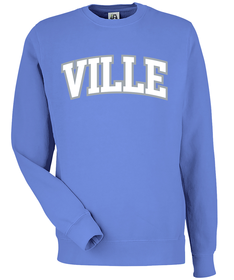 Comfort Dyed Fleece Crew, Color: Purple, Size: Small