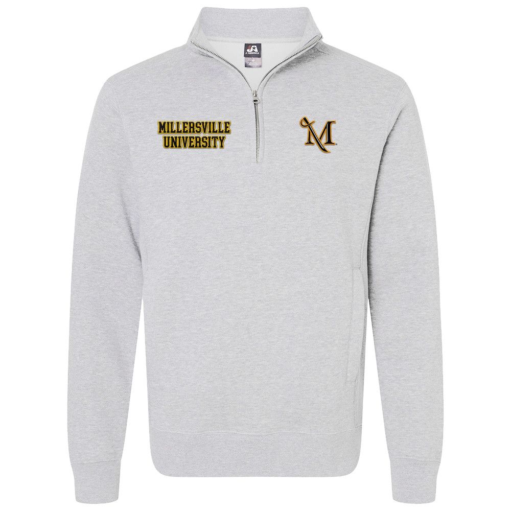 Premium Embroidered 1/4 Zip Ash