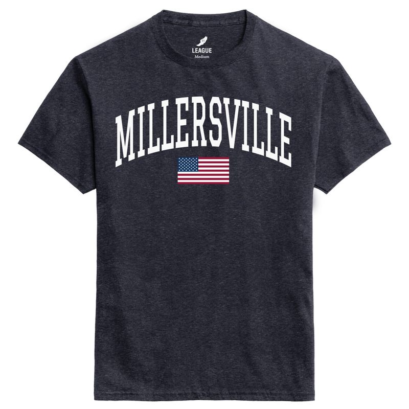 Millersville Flag Tee Navy